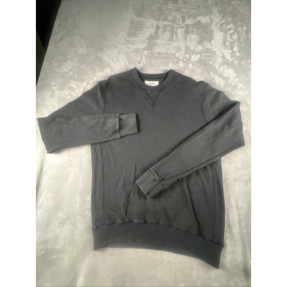 Buck Mason Sweatshirt Mens Medium Gray Fleece Crewneck Pullover Cotton Classic